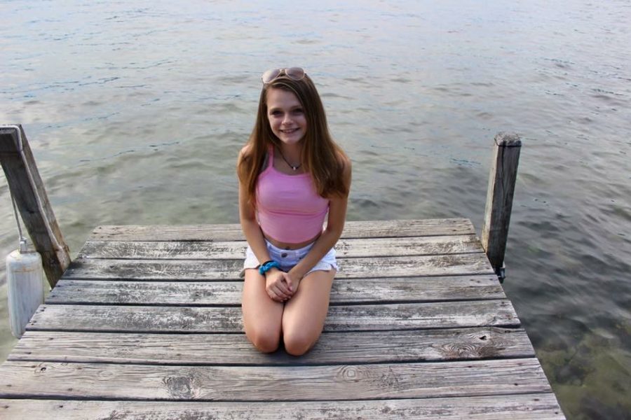 Abbie Magee at her lake house.