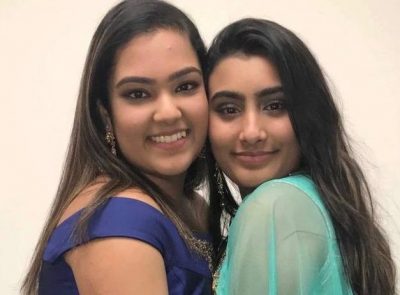 Komal Patel and a friend celebrate Diwali (Patel photo).