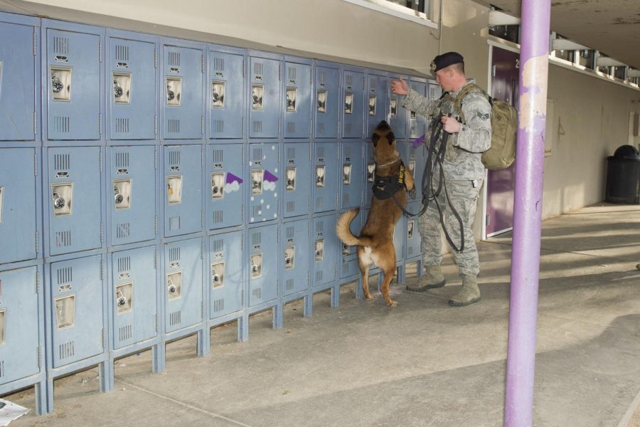Air Force search school lockers