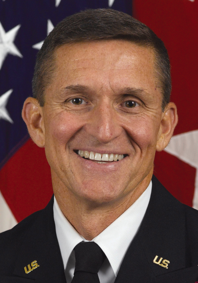 A photograph of Michael Flynn, the former National Security Adviser to Trump.