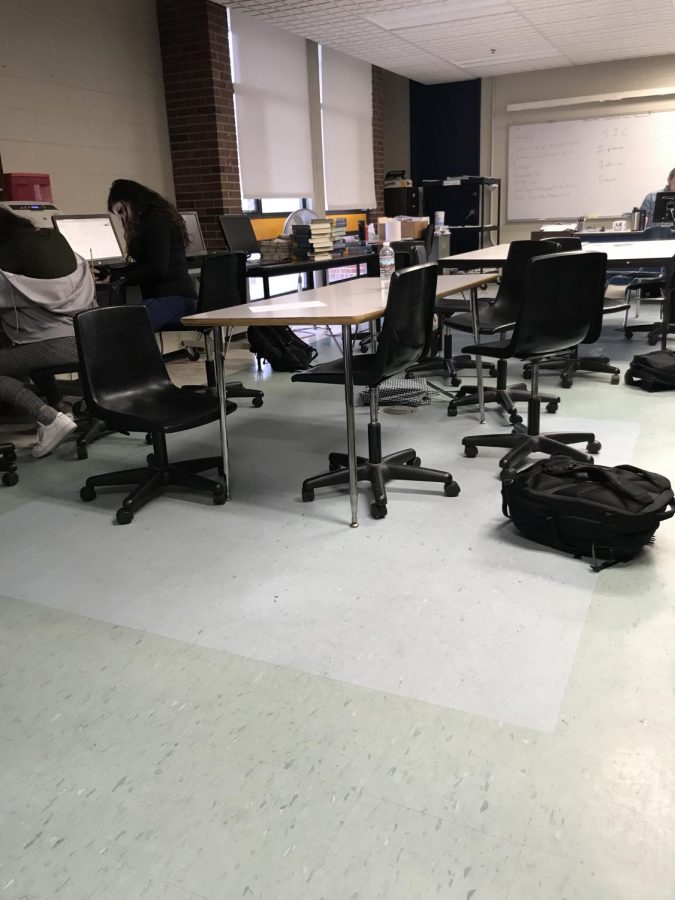 Classrooms are empty as students attended the Patriots Parade in Boston on Tuesday.