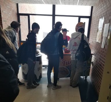 The THS Second-Chance Breakfast line grows after second period ends