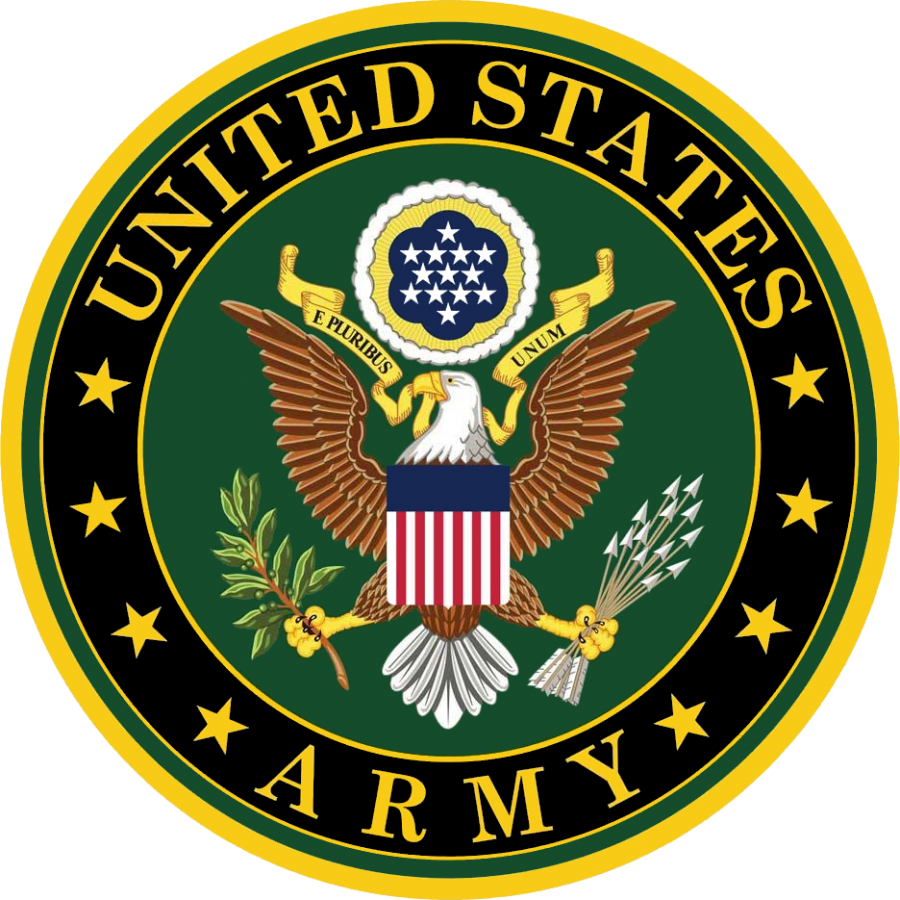 The United States Army Logo. The army is one of the largest branches of the US military and takes up a huge share of its spending.