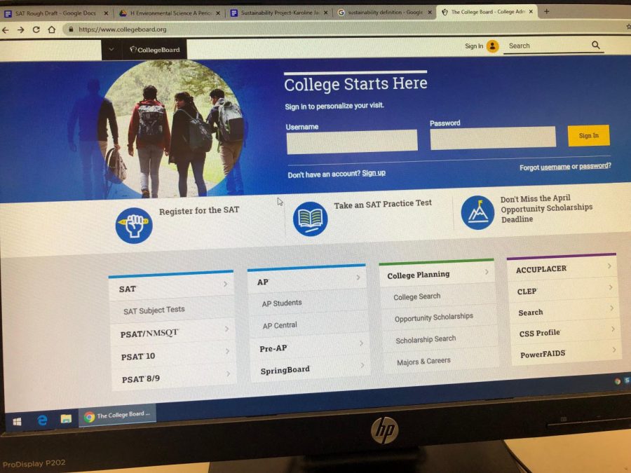 Students go on College Board website to look up the SAT dates.