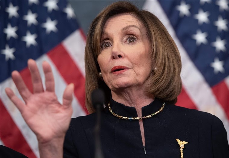 Nancy Pelosi formally speaking at the impeachment inquiry on December 18, 2019- 
