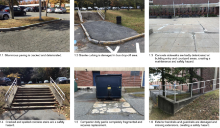 Images of the school grounds issues. 