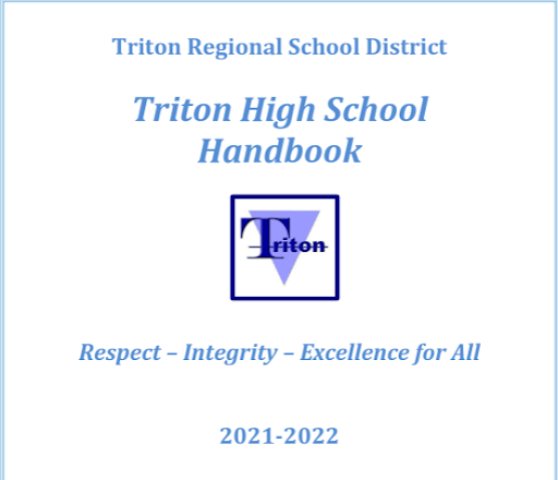 The cover of Tritons student hand book for 2021-2022 school year.

