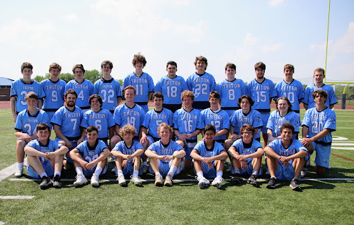 The 2021 Triton boys lacrosse team posing for a photo.