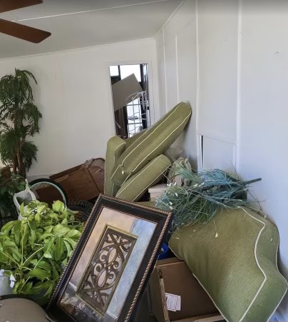 Picture of the Destruction inside substitute teacher Nancy Reuschs relatives house caused by the Hurricane Ian