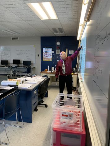 Torres teaching his new Financial Literacy class at Triton High school 