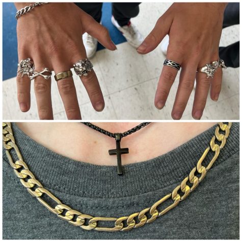 Juniors Buddy Porelle (top) and Finnley Packer (bottom) show off their gold and silver jewelry.