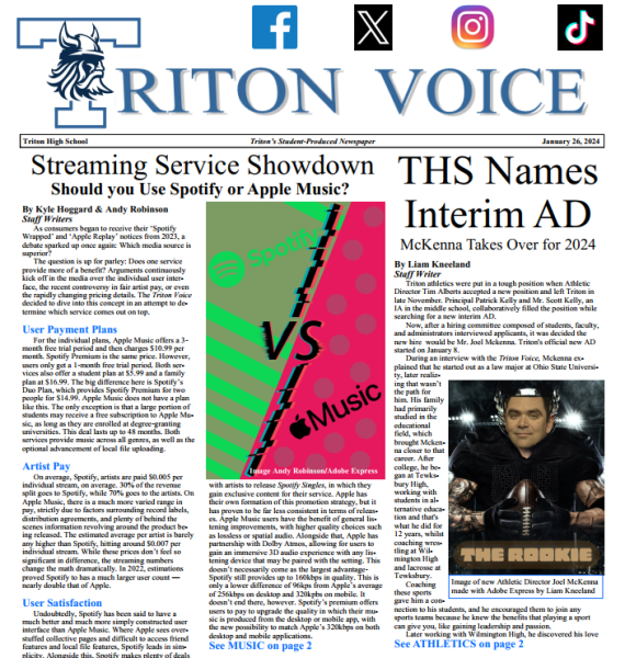Triton Voice for 1/26/2024