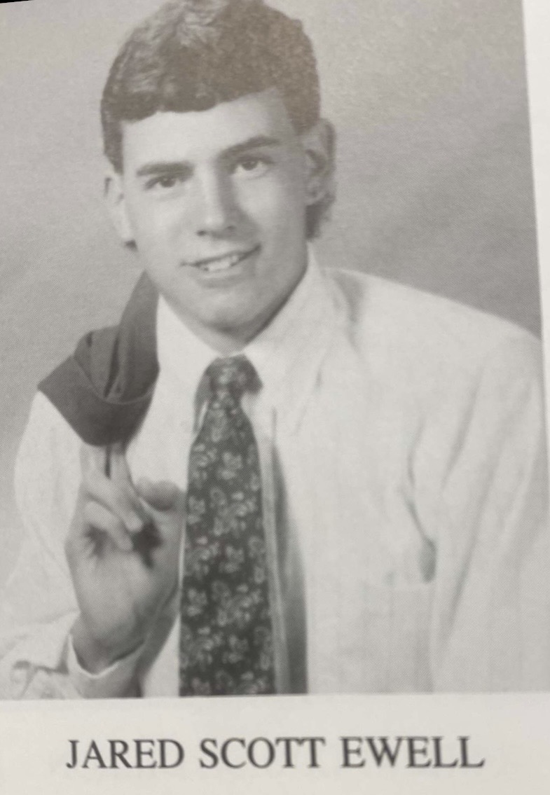 Jared Ewell class of 1994 senior picture for yearbook.