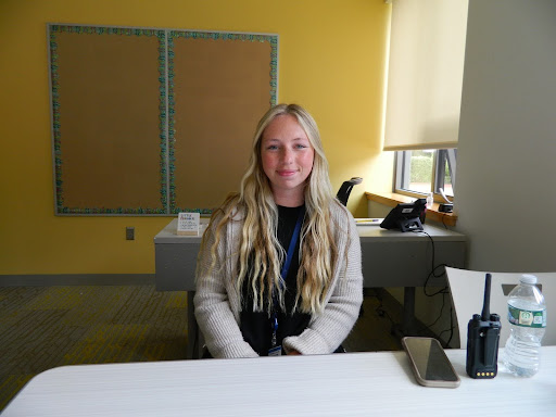 Ms. Candace Proulx in her office at Pine Grove Elementary 