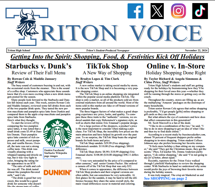 Triton Voice for November 22, 2024