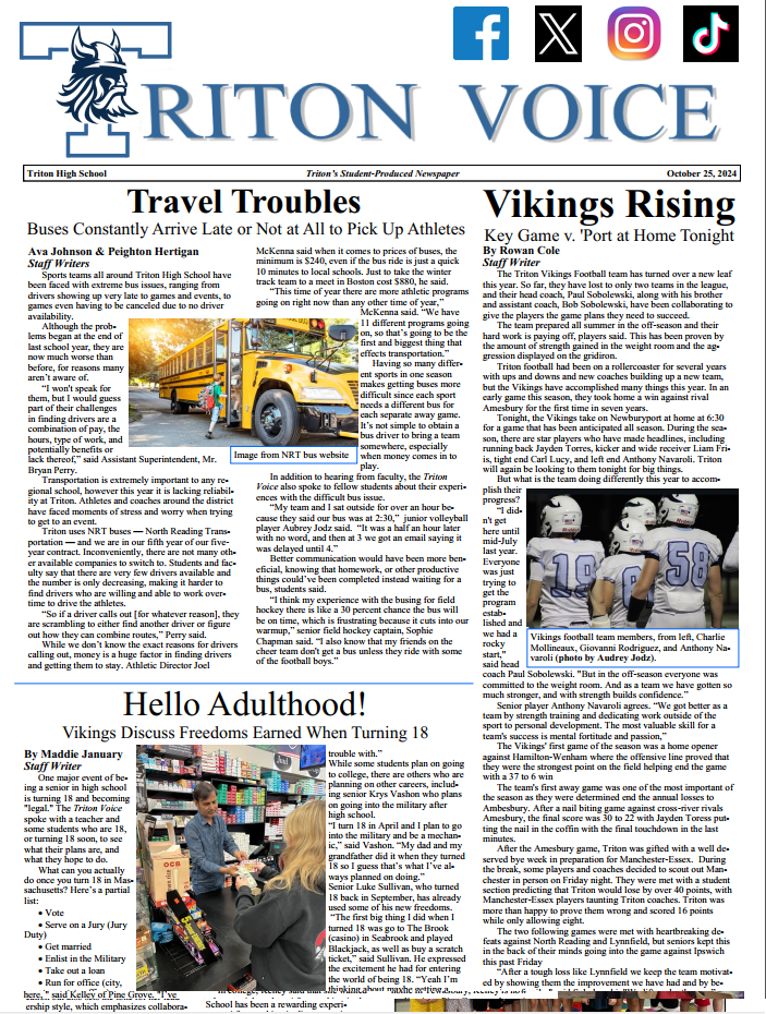 Triton Voice for October 25, 2024