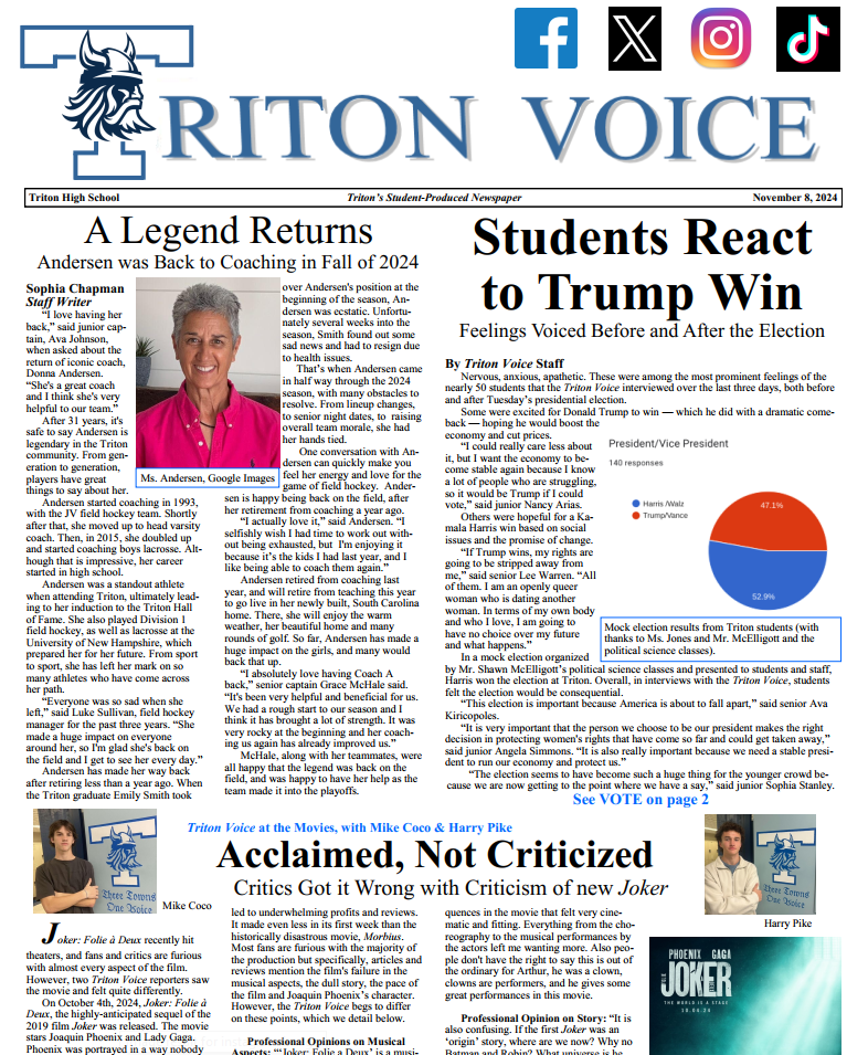 Triton Voice for November 8, 2024