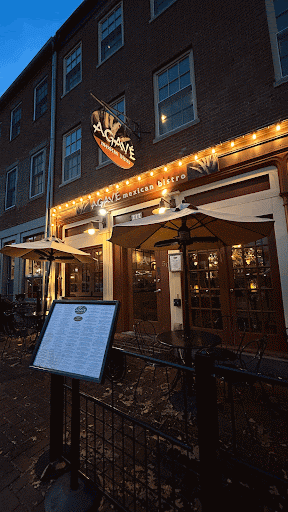 The outside of Agave in downtown Newburyport invites diners in for its famous Mexican-style cuisine