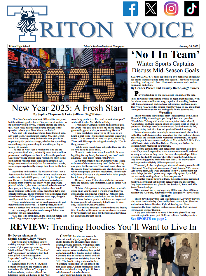 Triton Voice for Friday, January 24, 2025