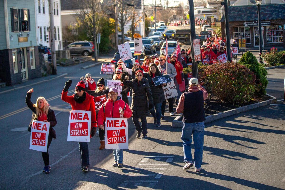 (photo from wbur teachers in Beverly, Ma on strike due to not being heard about their issues.) 

