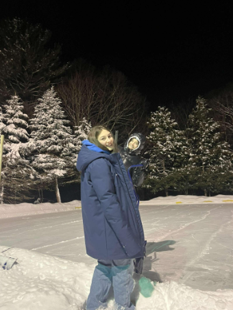 Two students skating