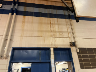 The dripping liquid that reappears on the Triton Middle School walls has been a constant headache for maintenance staff.